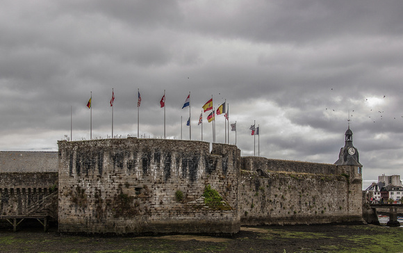 Concarneau city wall, Finistère, France