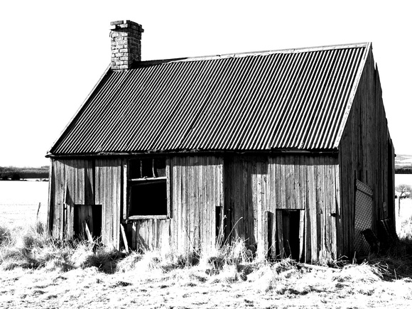 Derelict Shed, Oatyhill, Aberdeenshire, Scotland, Pseudo Infrared