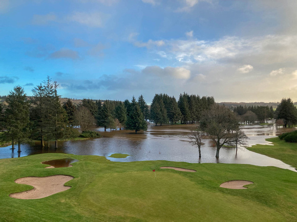 River Dee flooding at Deeside Golf Club Course